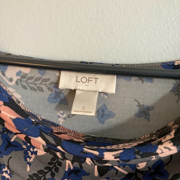 Loft Factory Dress Shift Belted Floral Brown Size S Polyester - Picture 2 of 7